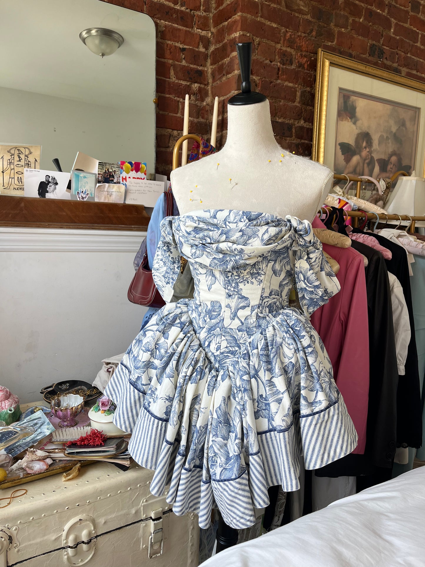 Blue & White Dress